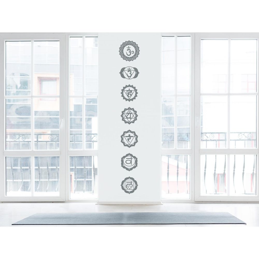 Sieben Chakren - Lotus Chakra Wandtattoo Set