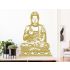 Sitzender Buddha auf Lotusblume - Wandtattoo