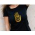 Hopi Indianer Hand mit Spirale - Schutz und Heilung - Bügelbild Plott