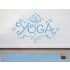 Yoga Schriftzug mit Lotus - Wandtattoo
