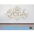 Yoga Schriftzug mit Lotus - Wandtattoo