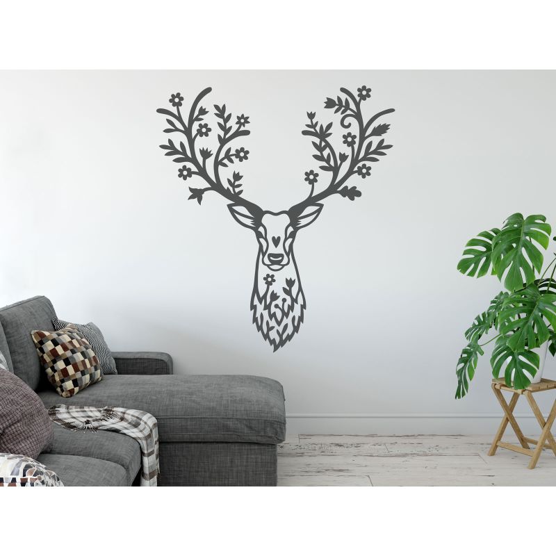 Hippie Hirsch Wandtattoo